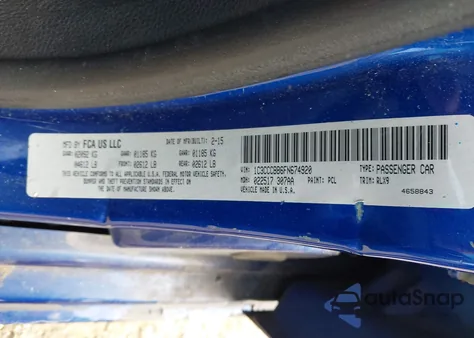 2015 Chrysler 200 S из США, поврежденный, VIN 1C3CCCBB6FN674920